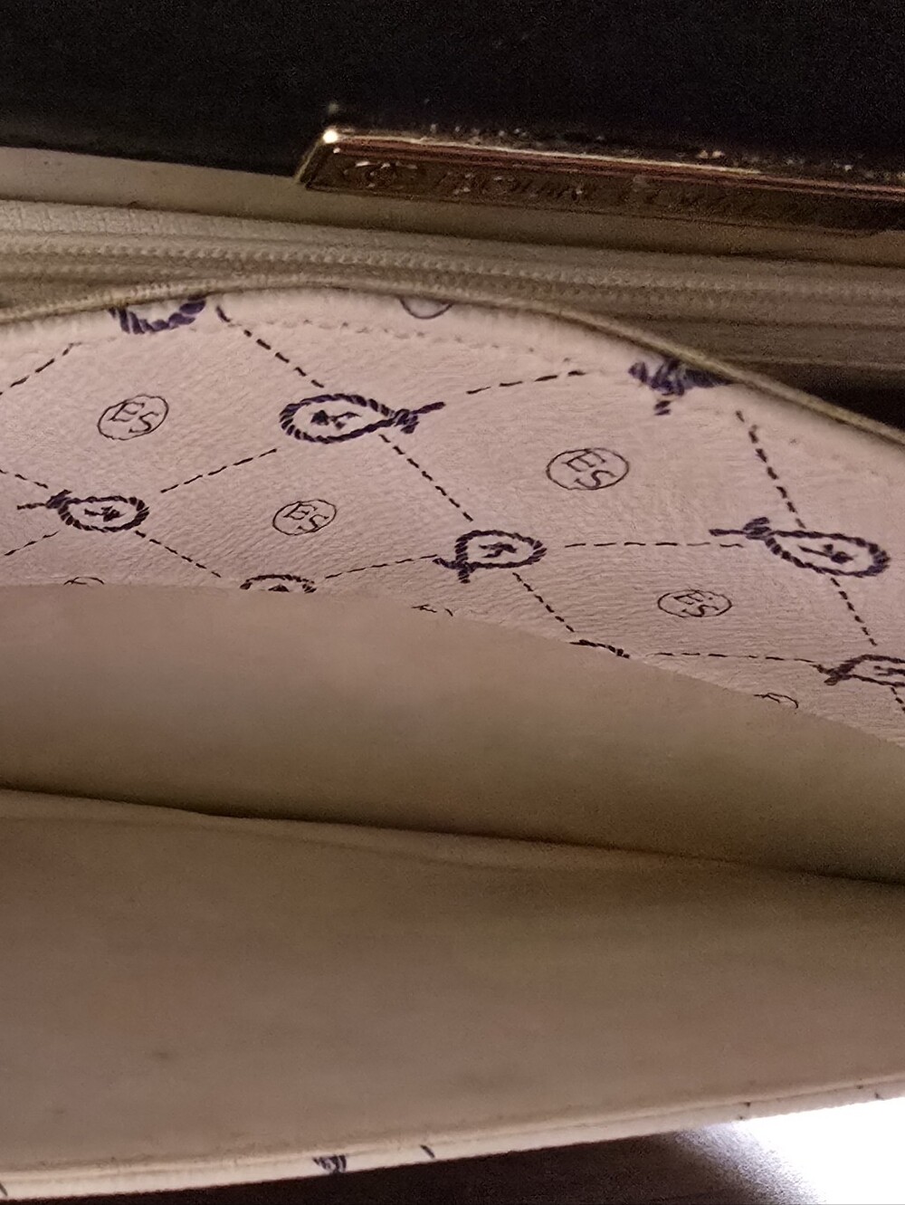 VTG Esquire Collection Cream Monogram Crossbody Flap Bag - Excellent Condition - Picture 12 of 13
